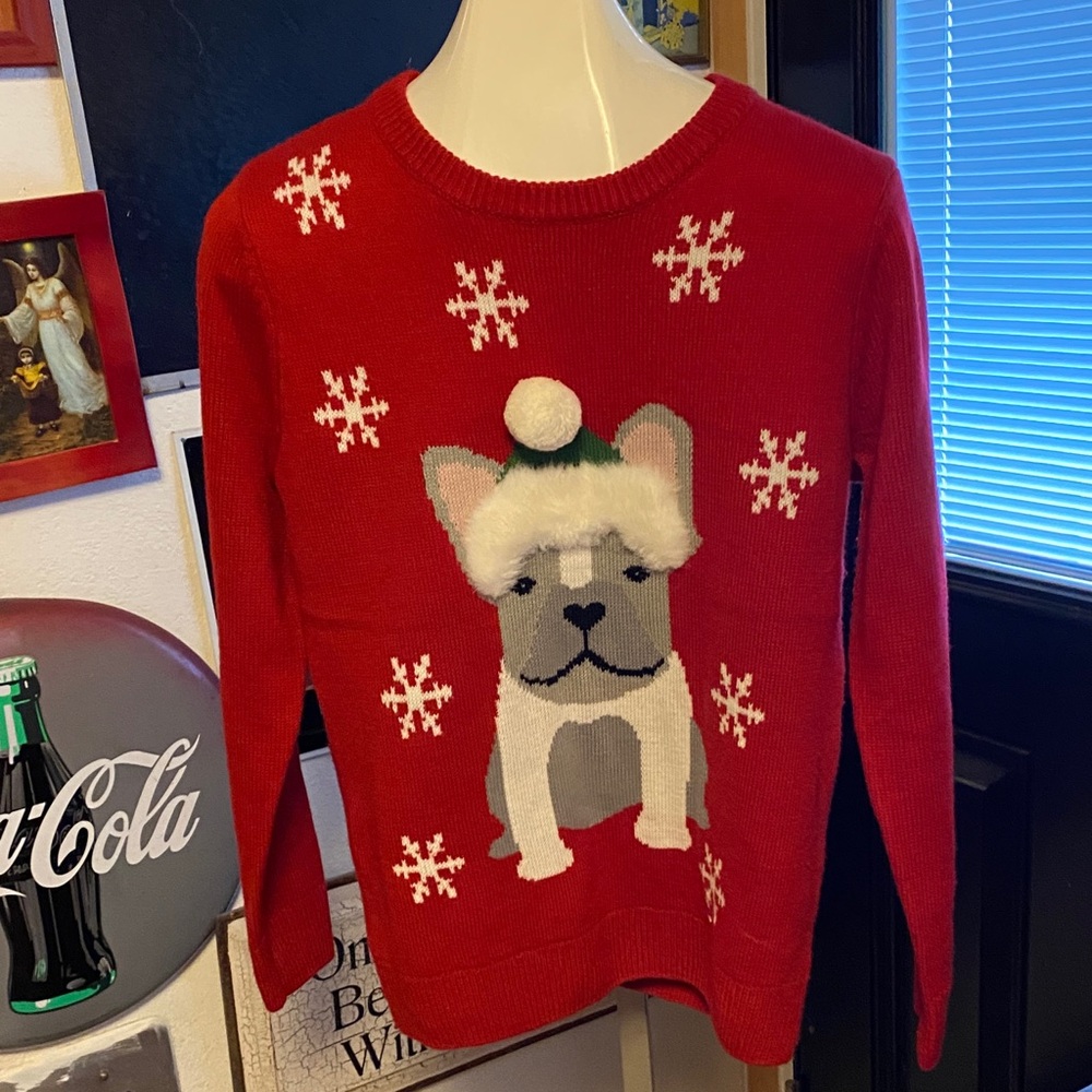 Red Dog Pattern Sweater - Picture 1 of 3